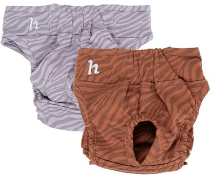 Holly Premium Hundewindeln für Hündinnen und Rüden 2er-Set, Läufigkeitshose mit Klettverschluss waschbar bei Inkontinenz, Läufigkeit - Oeko-TEX Baumwolle, Hunde- windel weich & atmungsaktiv
