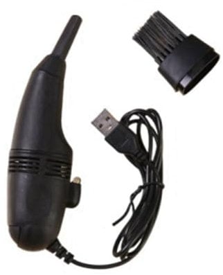Flohterys Computer Vacuum Cleaner, Keyboard Vacuum Cleaner Mini USB Vacuum Cleaner Sewing Machine Vacuum Cleaner Black