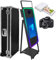 Photomaton portable avec miroir pour appareil photo reflex numérique de 101,6 cm avec écran tactile et étui de vol, lumière RVB pour mariage, location, fêtes d'affaires (noir, 101,6 cm + appareil