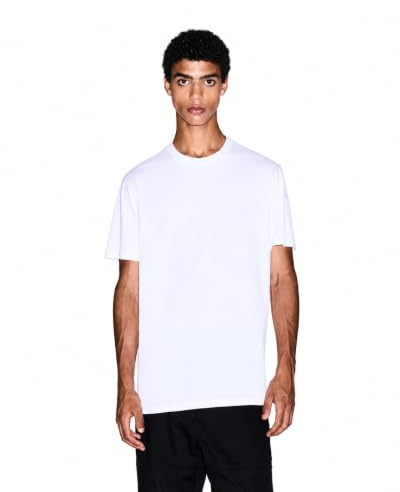 Armani Exchange Herren Short Sleeve Side Milano-New York Logo Lettering T-Shirt