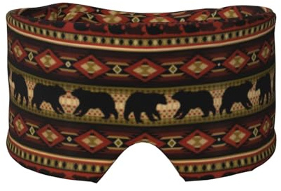Schlafmaske mit Bären-Aufdruck, weich, hautfreundlich, Augenabdeckungen, lichtblockierende Schlafmaske für Reisen, Yoga, Nickerchen