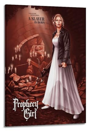 HURRGARS Buffy The Vampire Slayer Poster, Wandkunst, Cover, Zimmer, Vintage, ästhetisches Poster, dekoratives Gemälde für Wohnzimmer, Schlafzimmer, elegantes Poster, 40 x 60 cm, Rahmenstil