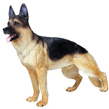 Cabilock Simuliertes Deutsches Schäferhund Modell Für Den Schreibtisch Lebensechtes Tiermodell Kreative Dekofigur Für Tierliebhaber Und Fotografie Requisiten