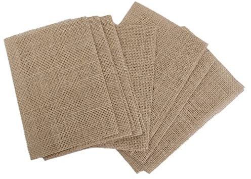 PRETYZOOM 10 Pièces Dessous de Verre en Toile de Jute Vaisselle vaiselle décoration Table décoration de Table Plats Coupes Sets de Table en Toile de Jute Tapis de Cuisine en