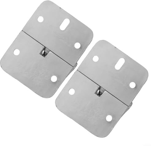 Sturdy 180 Degree Locking Hinges for Folding Table and Bifold Door Applications (Silver)