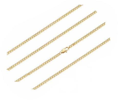 Diorra 925 Sterling Silber Kette, 2mm Silberkette Damen 925 ohne anhänger Goldkette Damen Halskette Schmuck