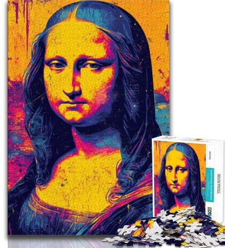 Puzzle für Erwachsene 1000 Teile Mona Lisa-Puzzles für Teenager anspruchsvolle Spielegeschenke ganze Familie 26x38cm