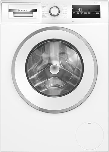 Bosch Series 4 Washing Machine, 8kg, 1400rpm, A Rated, White | Iron Assist, SpeedPerfect, EcoSilence Drive, LED display, time delay/time remaining