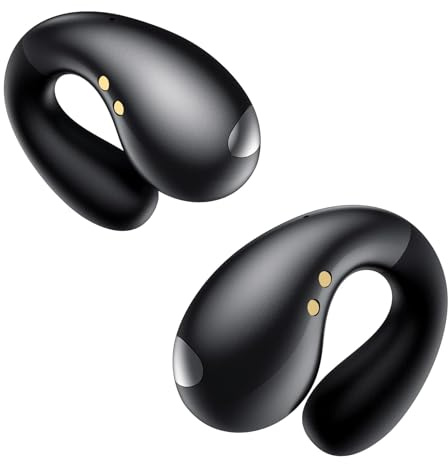 Boytond Cuffie Bluetooth 6.1 - Sports Wireless Auricolari Clip Orecchio Elegante Auricolari ad Alte Prestazioni per Gli Amanti Degli Sport All'aperto con Caso di Ricarica,USB-C, IPX7 - Carbonio Nero