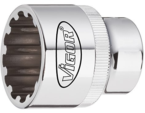 Vigor Steckschlüsseleinsatz, V1986, 1/4″, Multiprofil, SW 13 mm | 1/4 Zoll (6,3 mm) Vierkant hohl, Antrieb 1/4 Zoll (6,3 mm) Vierkant hohl, Abtrieb Multiprofil, SW 13 mm, Länge l2 25 mm, 22 g