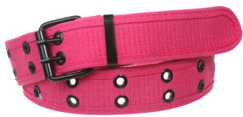 Ceinture en toile avec œillets à double trou - Rose - M (32/34W)