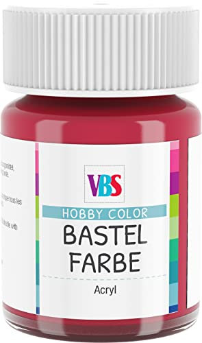VBS Bastelfarbe 15ml Acrylfarbe Hobby Color Karminrot
