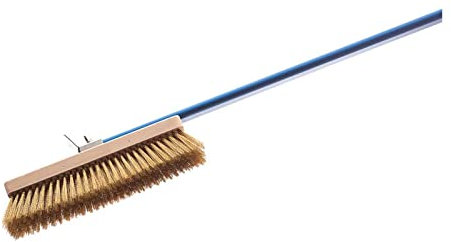 GIMETAL AC-SP2 brosse pour four à pizza balai pour four à pizza balayette pour four à bois Brosse De 27 x 6,5 x 11 cm Manche De 150 cm