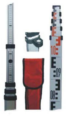 Nivellierlatte Teleskopmeter Länge 7,00 m Rückseite mm geht bis runter