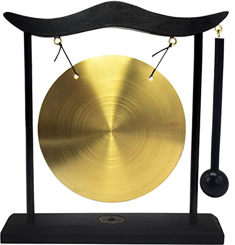 Gong Feng Shui en Laiton - Art Zen pour la Fortune + Bracelet Ficelle Rouge Offerte