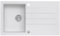 AXIS KITCHEN Mojito 100 Küchenspüle 86x50 Farbe Weiss Material Axigranit 50er Unterschrank Spülbecken Siphon, Exzenterbedienung, Ausschnittschablone