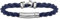 Bijoux Laperledargent Bracelet Acier et Corde Bleue Ancre Marine 20 cm + écrin (Offert)