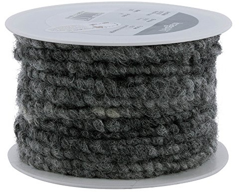 Wollkordel - 7mm - anthrazit Melange (20 Meter)