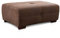 Cavadore Hocker Mavericco / XXL Fußhocker in Lederoptik / Industrial Style / Passend zu Big Sofa und Ecksofa Mavericco / 108 x 71 x 41 cm (BxHXT) / Mikrofaser Braun