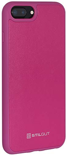 StilGut cover compatibile con iPhone 8 Plus/iPhone 7 Plus, bumper in pelle e materiale plastico, rosa