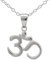 Serebra Jewelry Om Namaste Anhänger Halskette aus 925 Sterlingsilber Hindu Hinduismus Buddha Buddhismus Damen Herren