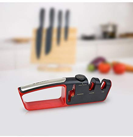 Quttin Afilador de Cuchillos y Tijeras Quttin Ne Gramos o Rojo (25,6 x 4 x 7,9 cm)