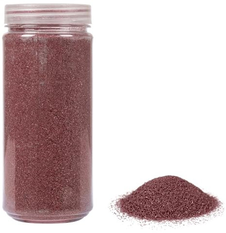HEKU Hochwertiger bordeaux-farbener Dekosand (ca. 750g) I Feine Körnung (0,1-0,5mm) I Wiederverschließbare Dose I Vielseitig für Deko und Bastelarbeiten