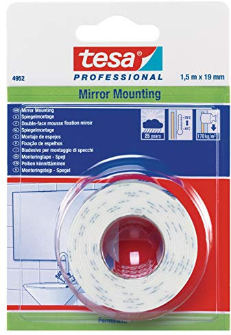 Tesa - Nastro Biadesivo per Specchi ml 1.5x19mm Pezzi 12