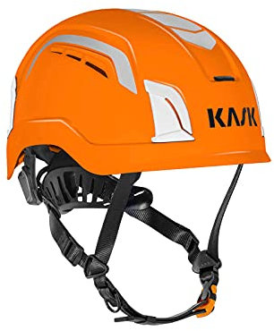 KASK ZENITH X Air Hi-Viz, casco da costruzione fluorescente ventilato, casco da arrampicata, casco da lavoro, ruota girevole, EN397, EN50365, EN12492, colore: arancione fluo
