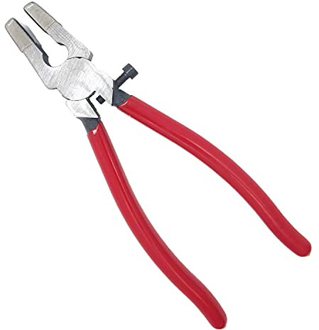 Key Fob Pliers Tool, 8 Inch Glass Running Pliers Attach Rubber Tips, with Adjustable Screw