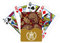 Royal Flush Poker Kartenspiel mit wiederholtem Druck, Braun