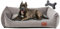 FUUFEE Hundebett L | Hundesofa für Große Hunde 100 x 80 cm | Waschbar Hundebett | Abnehmbarer Bezug Mit Reissverschluss | Haselnuss