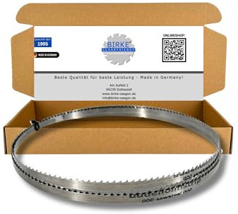 Bandsägeblätter Uddeholm Schwedenstahl 2520-3500mm Breite 8mm für Holz (2740mm x 8mm x 0,5mm ZT4mm)