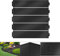 Froadp 10m Rasenkante Metall Beeteinfassung Verzinkt Mähkante 10 Stück Flexibel Palisade Beetumrandung für Garten Border Obstgärten Blumenbeet Gemüseanbau Stückgröße (LxH): 100x15cm, Schwarz