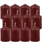 HS Candle Wachskerzen Stumpenkerzen Braun Ø4cm x 6cm (12 Stück) Teelicht Durchmesser, in vielen Farben - Hergestellt in EU - Kerzen Blockkerzen - Wachs