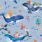 Holden Whale Town Wallpaper Underwater Sea Life Ocean - Blue/Multi 13220