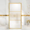 Paroi de douche Aqua Roy Gold - Modèle vintage doré - Taille 120 cm à partir de 70/80/90/100/110/120 - En verre satiné de 8 mm - Avec revêtement nano sablé (120 x 195 cm)