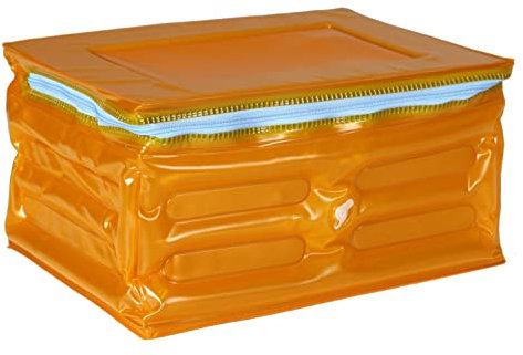 Artra Design GmbH Ordnungsbox Blow Up aufblasbar Neonfarben Kühltasche Party Kühletasche Sommer Strand Getränke Aufbewhrungsbox Gelb