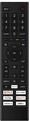 ALLIMITY Remplacer la Télécommande adaptée à Hisense TV 43A6G 43A63H 65A6BG 43A6BG 65A63H 55A6BG A20531L 58A6BG 55A63H 65E7HQ 50A7GQ 65A7GQ 50A6BG 55A6G 65A6G 55A7GQ 50E7HQ 43E7HQ