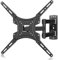 ERGO TAB Full Motion TV Wall Mount for 13-55 inch Flat or Curved TVs up to 66 lbs, TV Bracket Wall Mount with Articulating Arms, Extension Tilt Swivel TV Mount Max VESA 400x400mm, Black