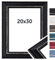 DÖRR Bilderrahmen Boho - Massiv Holz - Kunstglas - Shabby Chic - Vintage Style - Made In Italy 20x30 Schwarz