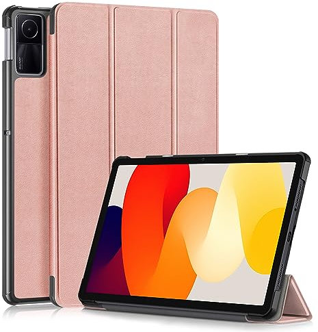 YIIWAY Kompatibel mit Redmi Pad SE (11.0) Hülle, Rose Gold Dünn Tablet Handyhülle Schutzhülle Case mit Auto Sleep/Wake Funktion und Standfunktion YW55391
