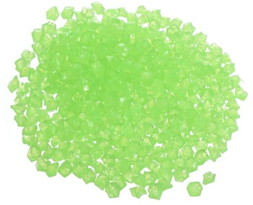 sourcing map 1000Stk Glühende Steine 8-10mm Leuchtende Kieselsteine Dekoration Dunkel Leuchtende Steine Dekoration Heimwerkerbedarf Dunkel Grün für Garten Topfpflanze Fischtank
