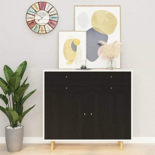 CIADAZ Möbelfolien Selbstklebend 2 Stk. Dunkles Holz 500x90 cm PVC, Klebefolie Möbel, Folie Für Möbel, Selbstklebende Folie, Klebefolie Küche, Folie Küchenschränke, Schrankfolie