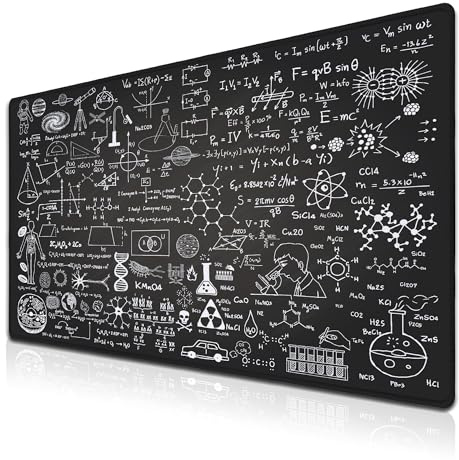 Samgula Großes Mauspad, schwarz, Gaming-Mauspad, übergroße Mauspads, lange Schreibtischunterlage, Desktop-Computer-Pad, wasserdicht, rutschfeste Gummiunterseite, 35,4 x 39,9 cm, für Arbeit, Spiel,