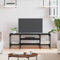 INLIFE 831803 Meuble TV noir 121 x 35 x 45 cm Matériau bois et fer 15,8 kg