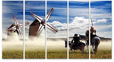 islandburner Prime Bild auf Leinwand Don Quijote Sancho Pansa Bilder Wandbilder Poster