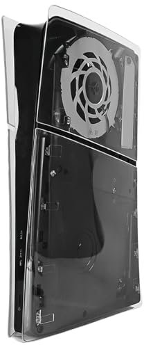 Slim Digital Edition Cover Plates for New PS5 Slim Console, Shell Panels Compatible with New PlayStation 5 Slim Accessories Protective Replacement Faceplate (Transparent)