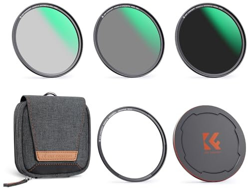 K&F Concept Filtres 52mm Polarisant CPL ND8 ND64 Magnétiques Bague Base Bouchon d'objectif en Kit Installer Rapidement pour Objectif Appareil Photo