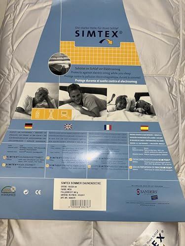 Simtex Daunendecke 155x220 360 Gramm Sommerdecke Strahlung, 0036276